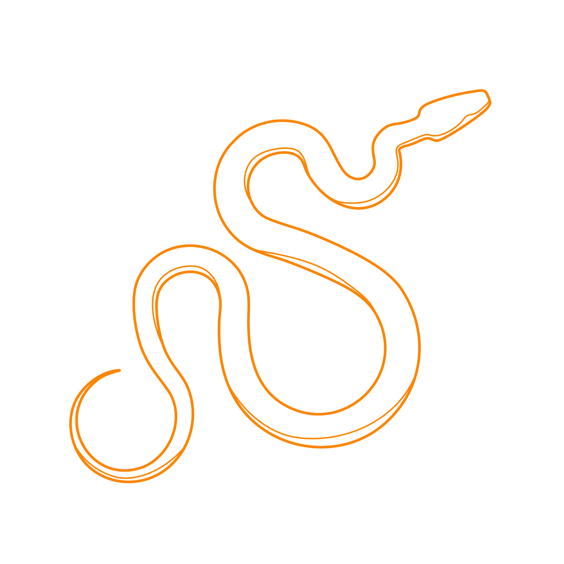 Animals Snakes Outline Svg File Free Vectors